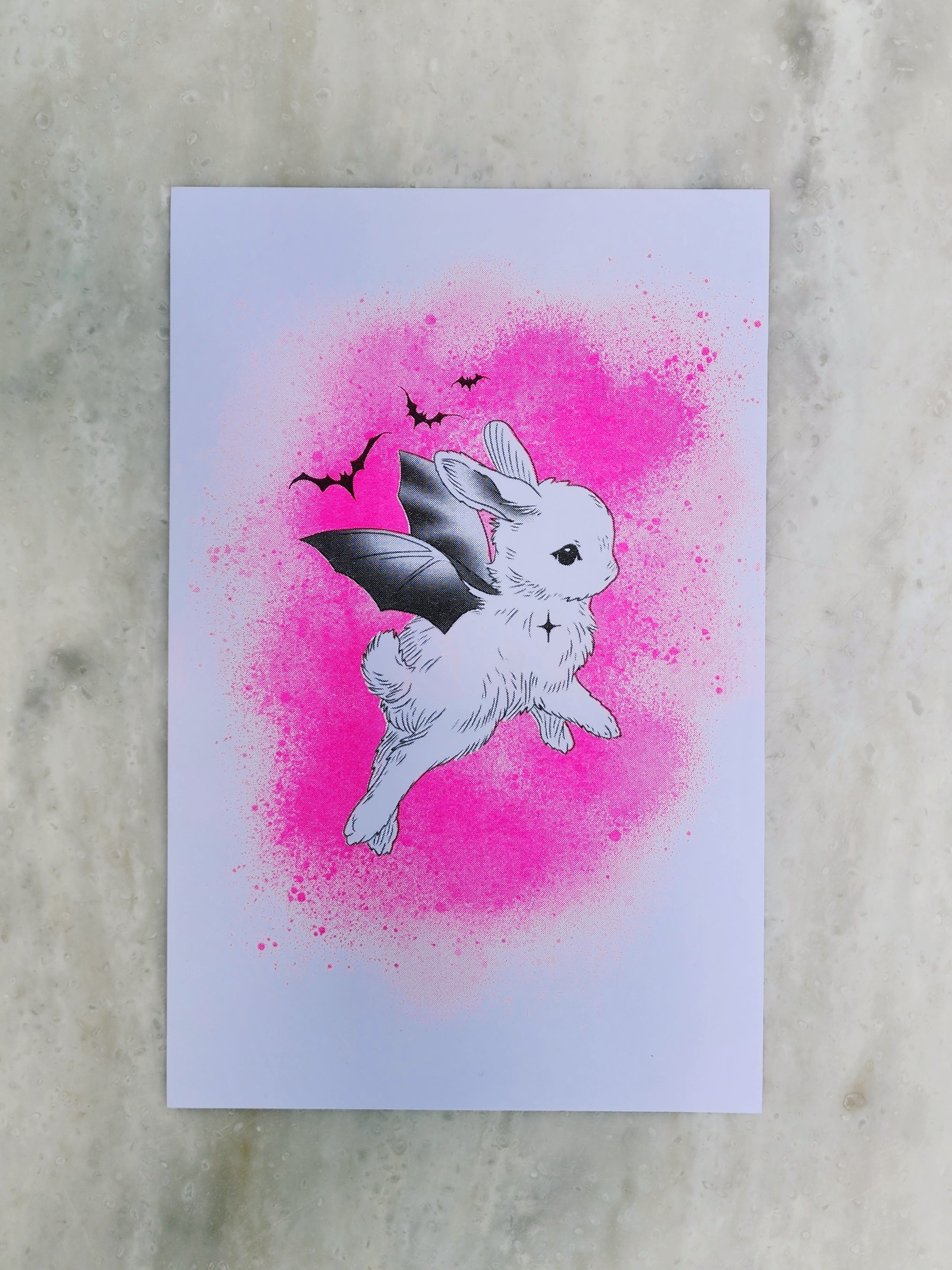 Demon Bunny RISO Print